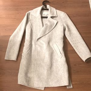 Soft grey coat Michael Kors with belt.